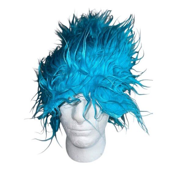 Universal Studios Dr Suess Thing 1 Or 2 Wig Hair Hat Blue Fuzzy - Picture 1 of 5